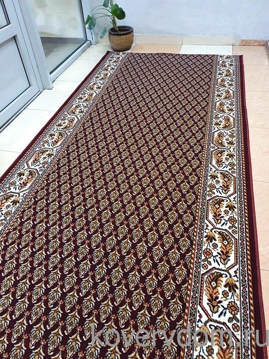 Ковровая дорожка красно-бордовая меланж 40032-04