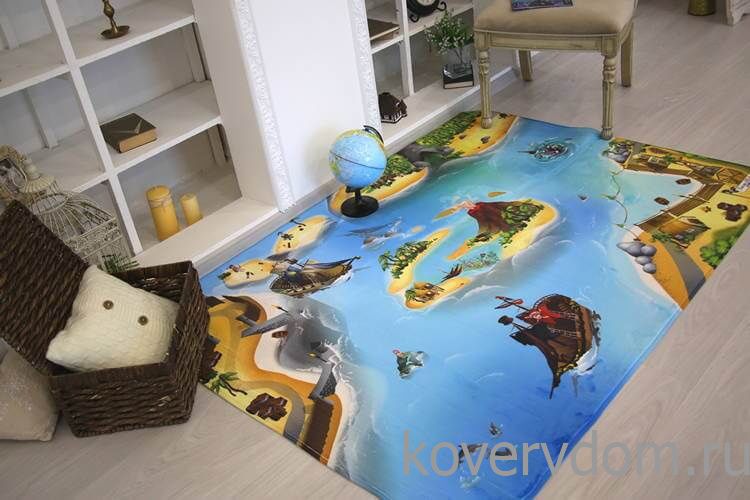 Детский развивающий 3D ковер Пираты Карибского Моря 86022
